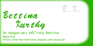 bettina kurthy business card